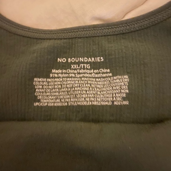 olive green crop top from walmart. its been worn, but in good condition - Picture 3 of 3